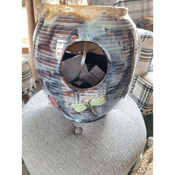 Ceramic Marbled DRAGONFLY Countertop Water Fountain New - Picture 11 of 15